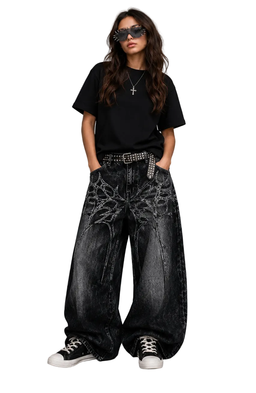 VAMPVISION Bat Jeans Women