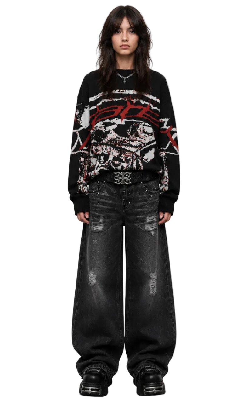 VAMPVISION Painting Sweater Women